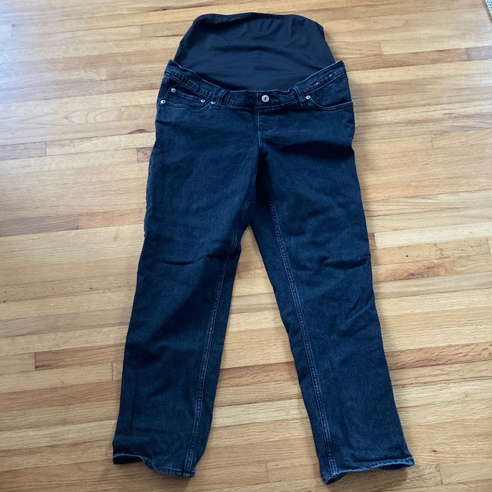 Abercrombie & Fitch Black Maternity the 90s Straight Leg Jeans 28